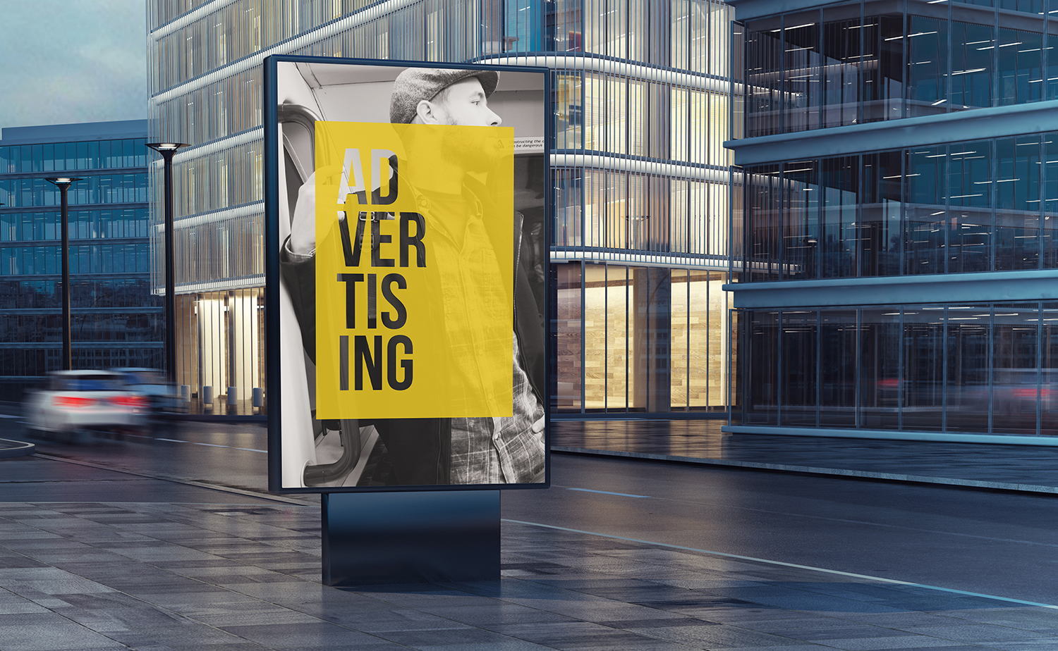 advertising,billboard,on,the,street,3d,rendering
